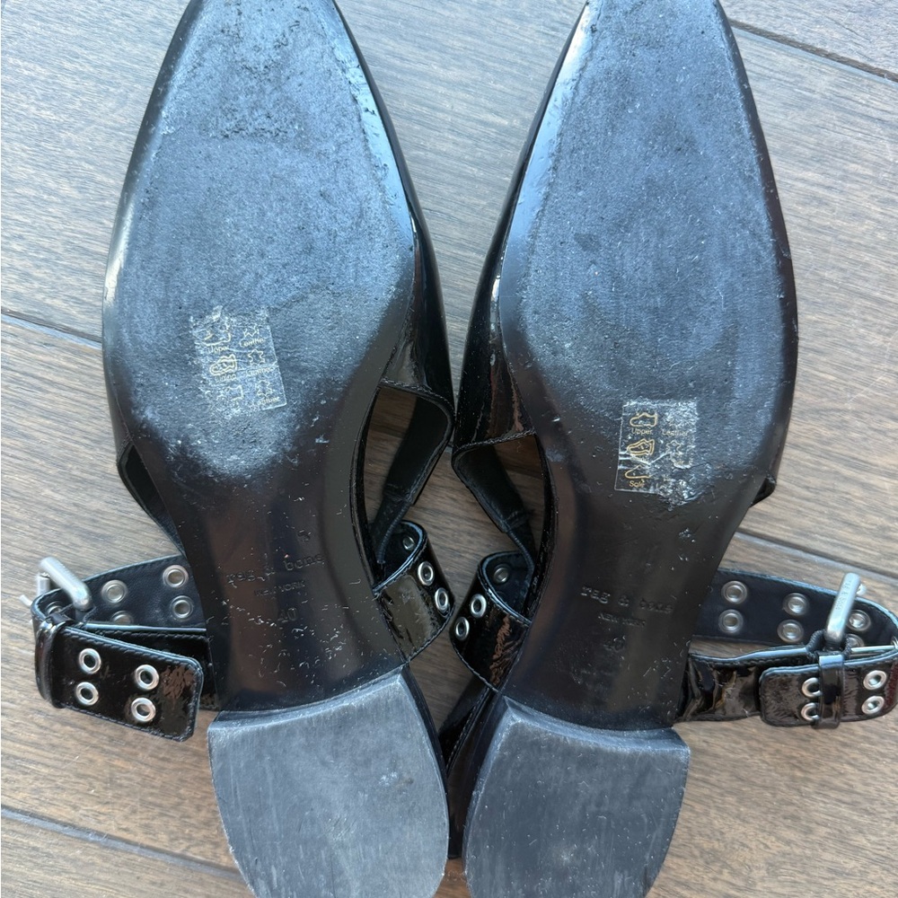 Rag & Bone Black Patent Leather Flats - Picture 3 of 4